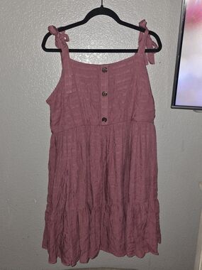torrid Mauve Pink Tie-Shoulder Maxi Dress